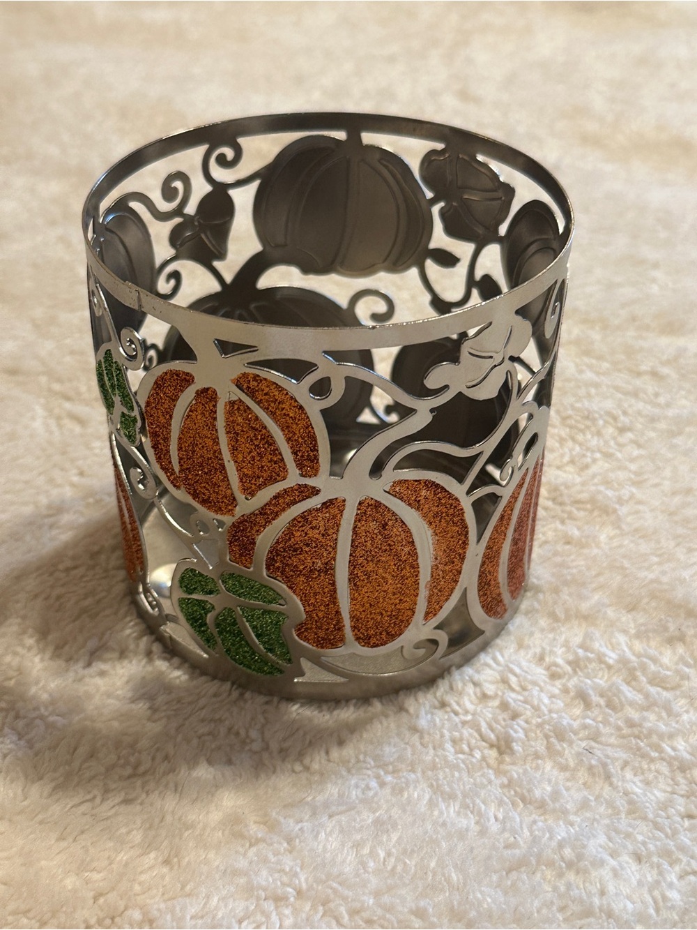 Sonoma Glittery Pumpkin Candle Holder